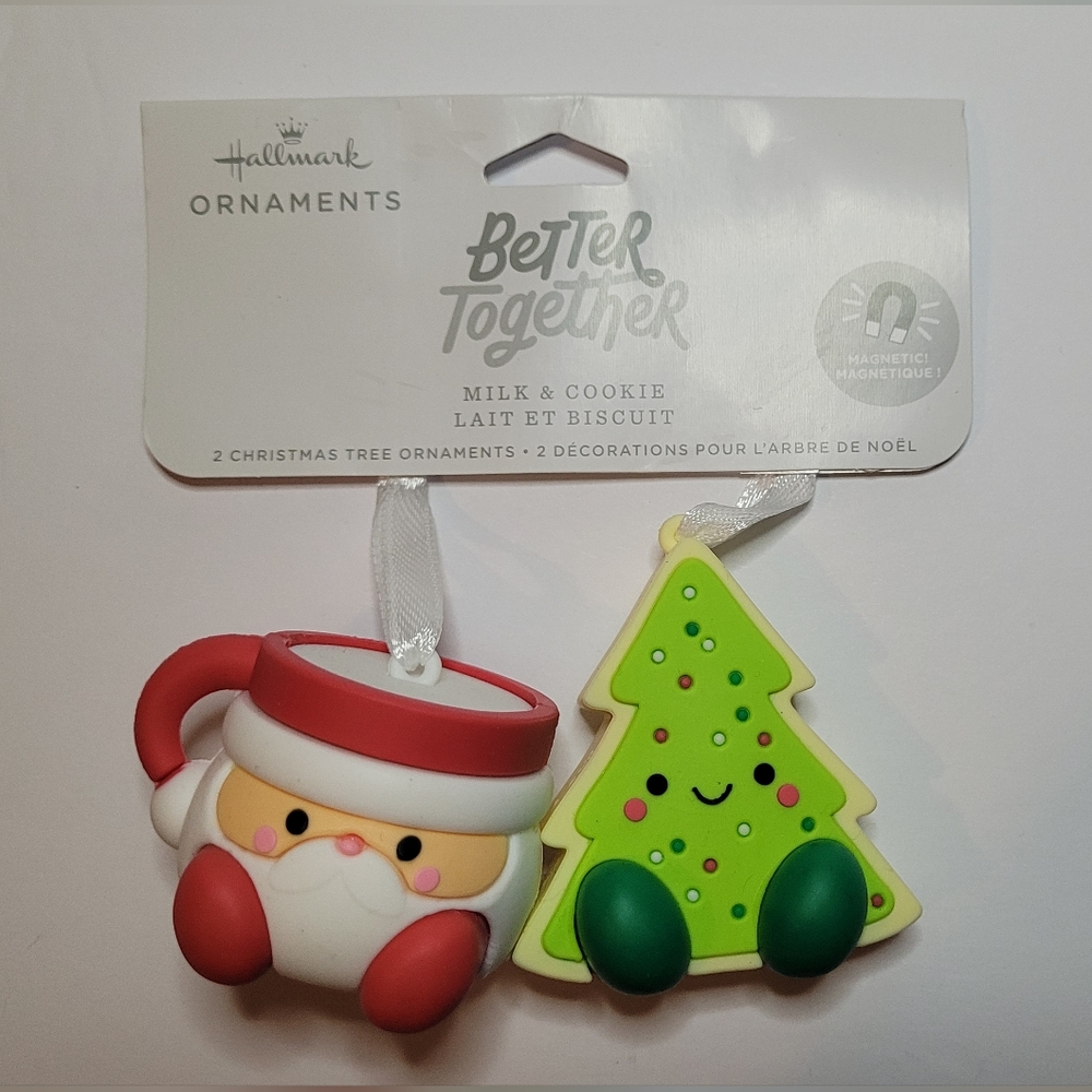 Hallmark Christmas Better Together Milk & Cookie Ornament Set